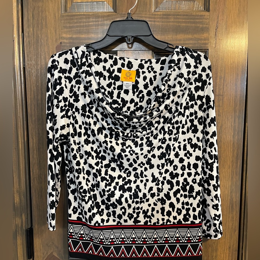 Ruby Rd Petite Black/White Blouse S